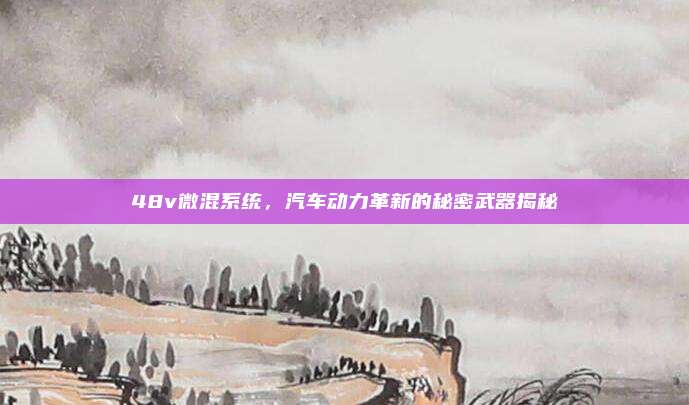 48v微混系统，汽车动力革新的秘密武器揭秘