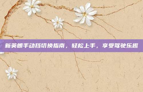 新英朗手动挡切换指南,轻松上手,享受驾驶乐趣