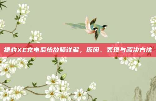 捷豹XE充电系统故障详解,原因、表现与解决方法