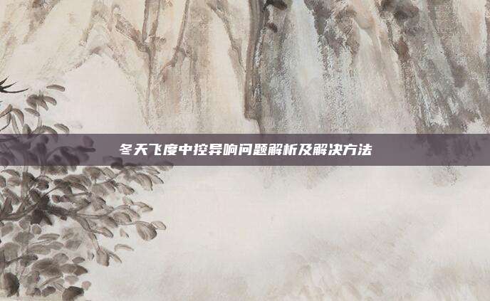 冬天飞度中控异响问题解析及解决方法