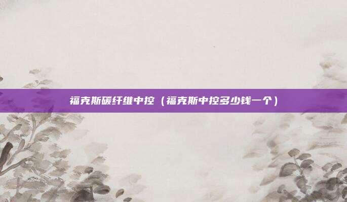 福克斯碳纤维中控（福克斯中控多少钱一个）