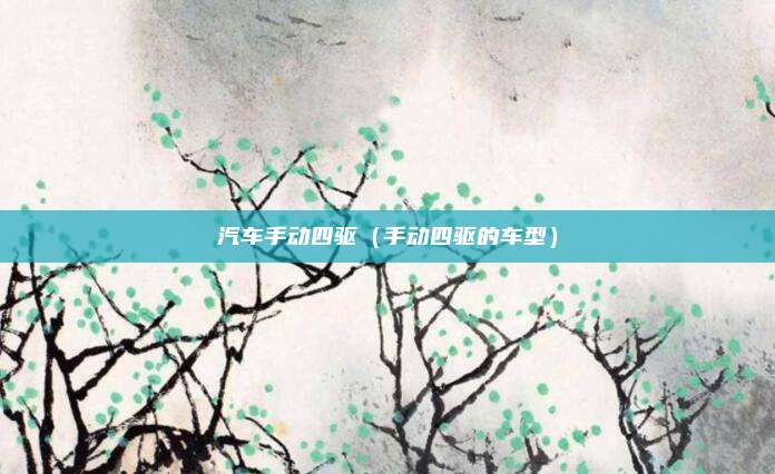 汽车手动四驱(手动四驱的车型)