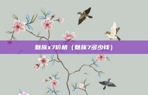 魅族x7价格(魅族7多少钱)