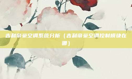 吉利帝豪空调系统分析（吉利帝豪空调控制模块在哪）