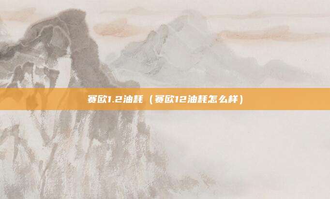 赛欧1.2油耗(赛欧12油耗怎么样)