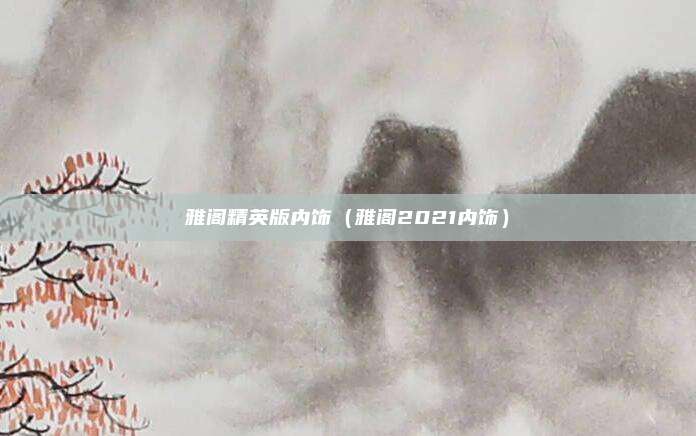 雅阁精英版内饰（雅阁2021内饰）