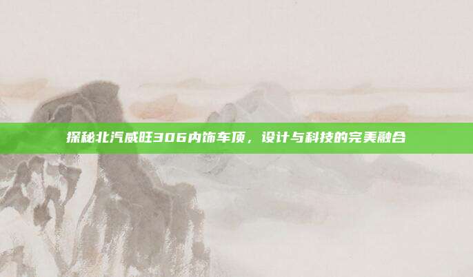 探秘北汽威旺306内饰车顶,设计与科技的完美融合