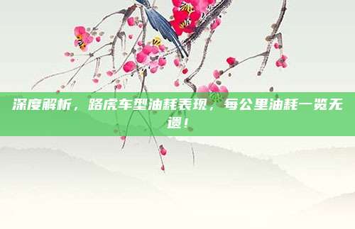 深度解析，路虎车型油耗表现，每公里油耗一览无遗！