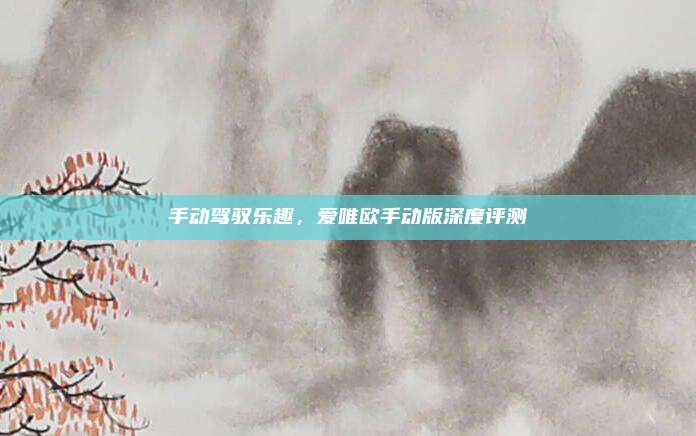 手动驾驭乐趣,爱唯欧手动版深度评测