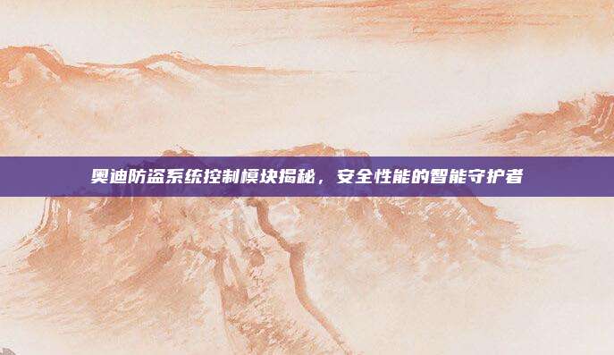 奥迪防盗系统控制模块揭秘,安全性能的智能守护者