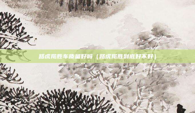 路虎揽胜车质量好吗（路虎揽胜到底好不好）