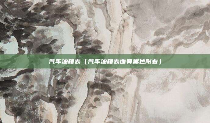 汽车油箱表（汽车油箱表面有黑色附着）