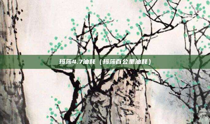 玛莎4.7油耗(玛莎百公里油耗)