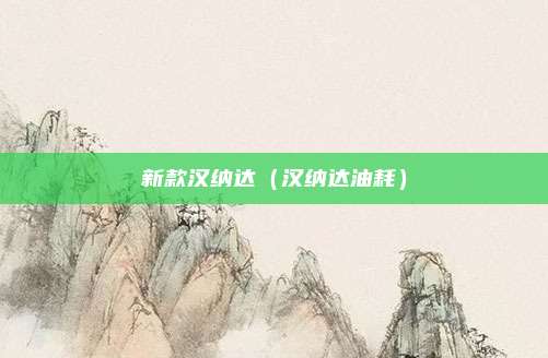 新款汉纳达（汉纳达油耗）