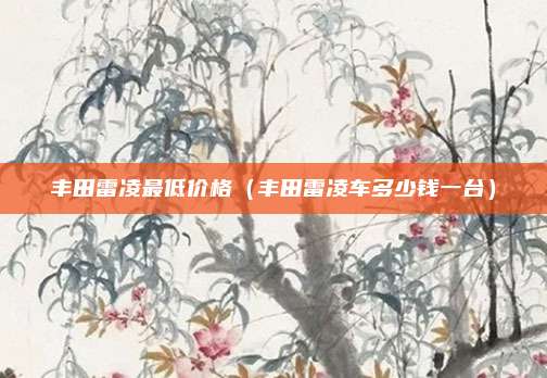丰田雷凌最低价格（丰田雷凌车多少钱一台）