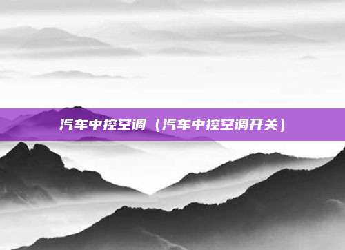 汽车中控空调（汽车中控空调开关）