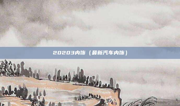 20203内饰（最新汽车内饰）