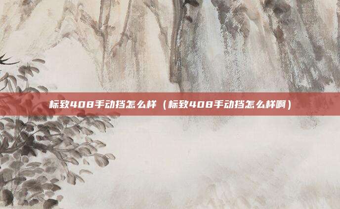 标致408手动挡怎么样（标致408手动挡怎么样啊）