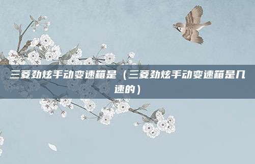 三菱劲炫手动变速箱是（三菱劲炫手动变速箱是几速的）