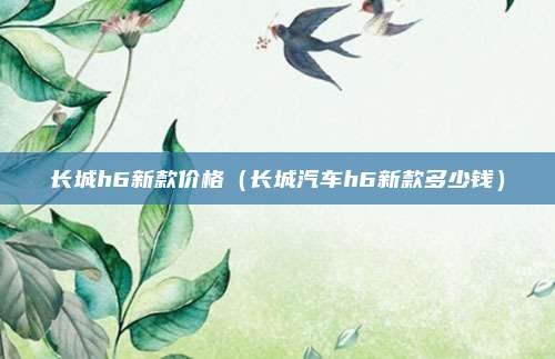 长城h6新款价格（长城汽车h6新款多少钱）