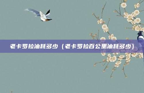 老卡罗拉油耗多少（老卡罗拉百公里油耗多少）