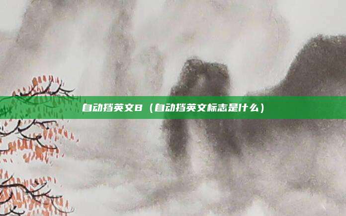 自动挡英文B（自动挡英文标志是什么）