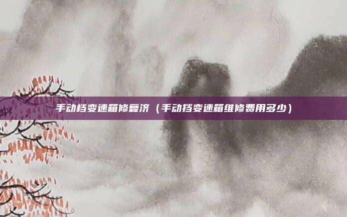 手动档变速箱修复济（手动挡变速箱维修费用多少）