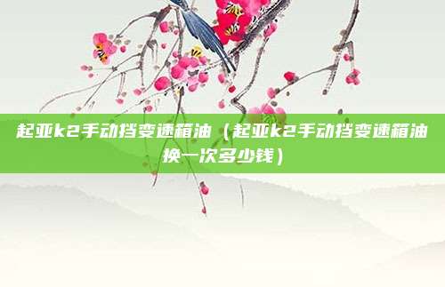起亚k2手动挡变速箱油（起亚k2手动挡变速箱油换一次多少钱）