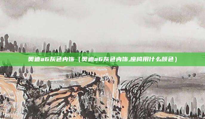 奥迪a6灰色内饰(奥迪a6灰色内饰,座椅用什么颜色)