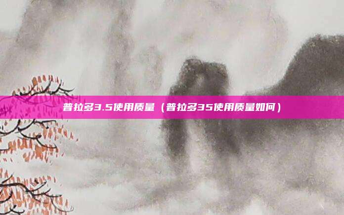 普拉多3.5使用质量（普拉多35使用质量如何）