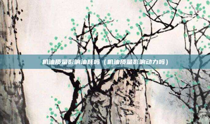机油质量影响油耗吗（机油质量影响动力吗）