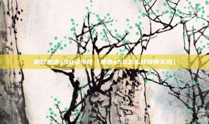 新款景逸s50多少钱(景逸s50怎么样值得买吗)