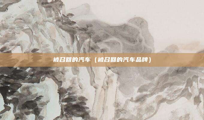 被召回的汽车（被召回的汽车品牌）
