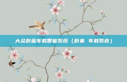 大众蔚蓝车载智能系统(蔚来 车载系统)