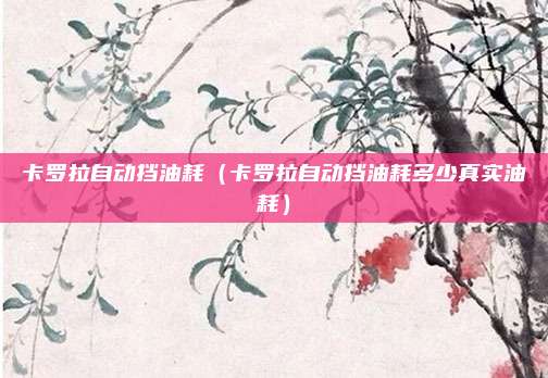 卡罗拉自动挡油耗(卡罗拉自动挡油耗多少真实油耗)