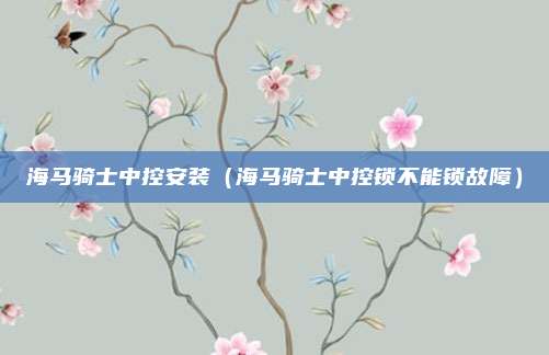 海马骑士中控安装（海马骑士中控锁不能锁故障）