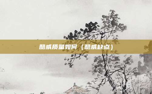 酷威质量如何(酷威缺点)