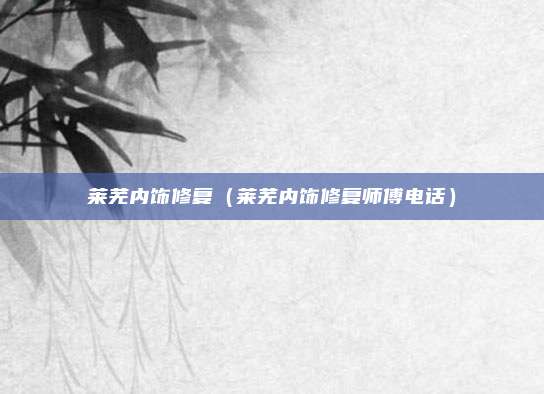 莱芜内饰修复(莱芜内饰修复师傅电话)