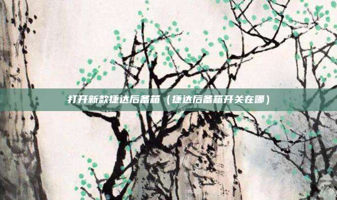 打开新款捷达后备箱（捷达后备箱开关在哪）