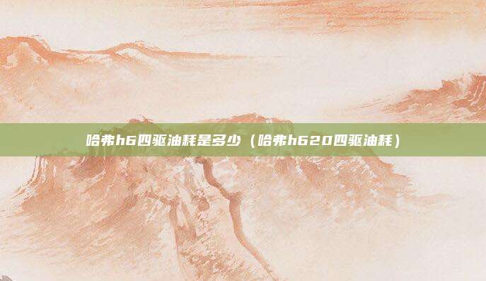 哈弗h6四驱油耗是多少（哈弗h620四驱油耗）