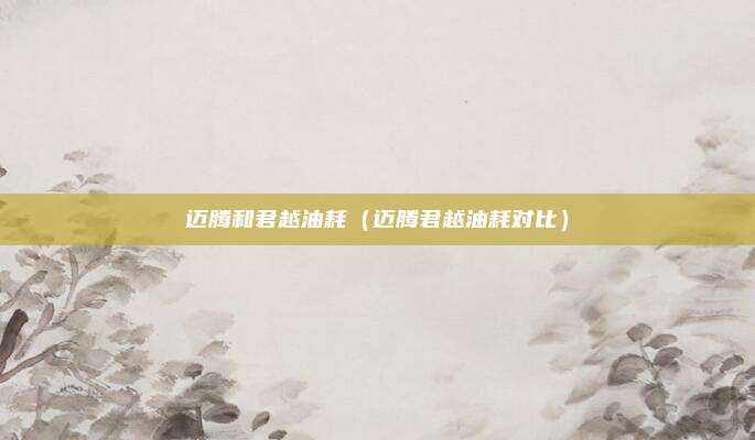 迈腾和君越油耗（迈腾君越油耗对比）