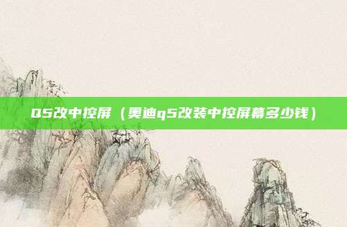 Q5改中控屏（奥迪q5改装中控屏幕多少钱）