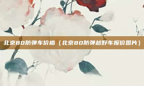 北京80防弹车价格（北京80防弹越野车报价图片）
