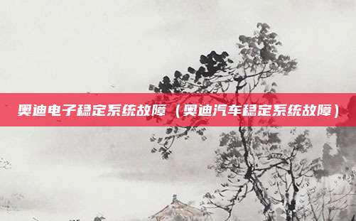 奥迪电子稳定系统故障（奥迪汽车稳定系统故障）