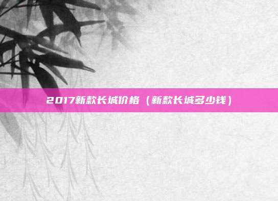 2017新款长城价格（新款长城多少钱）
