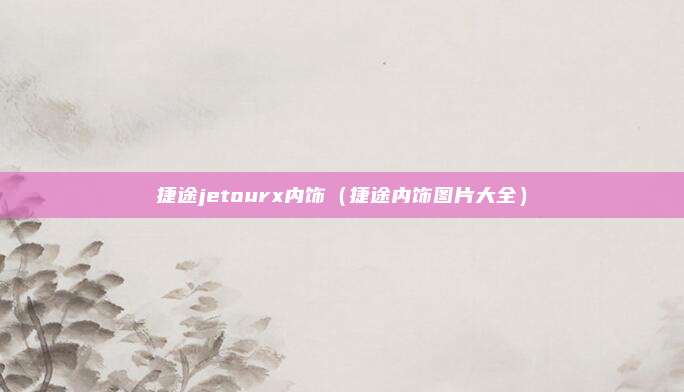 捷途jetourx内饰（捷途内饰图片大全）