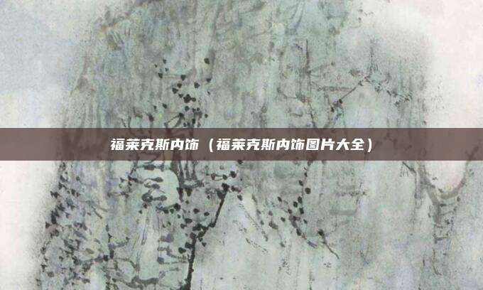 福莱克斯内饰（福莱克斯内饰图片大全）