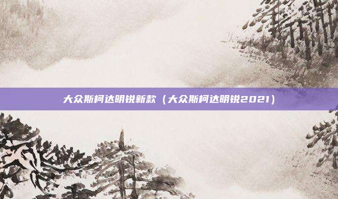 大众斯柯达明锐新款（大众斯柯达明锐2021）