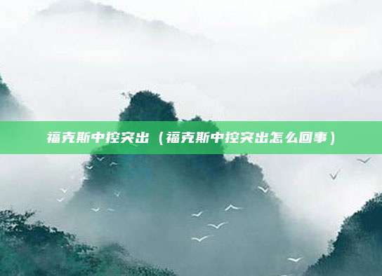 福克斯中控突出(福克斯中控突出怎么回事)