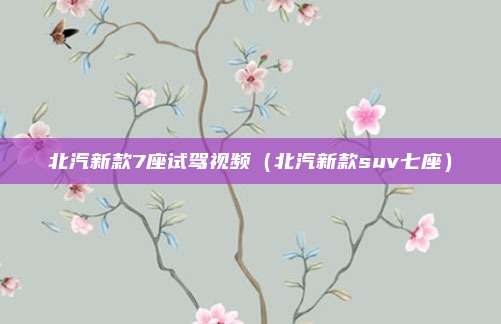 北汽新款7座试驾视频（北汽新款suv七座）